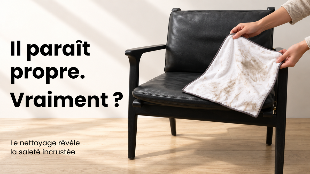Comment nettoyer la saleté incrustée sur un fauteuil en cuir ?